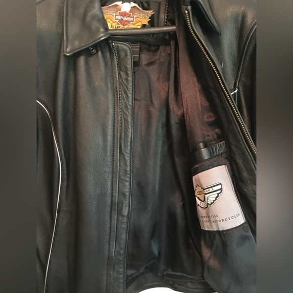 Harley Davidson 100th Anniversary Limited Edition Heavy Leather Jacket Large - Picture 3 of 4